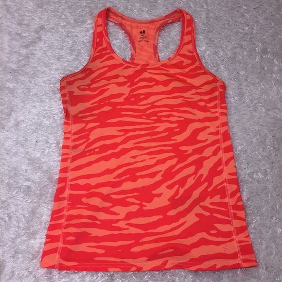 Neon Orange Zebra Burnout Racerback Sleeveless//Tank Top